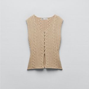 NWOT Zara Cable Knit Top Blogger Fave